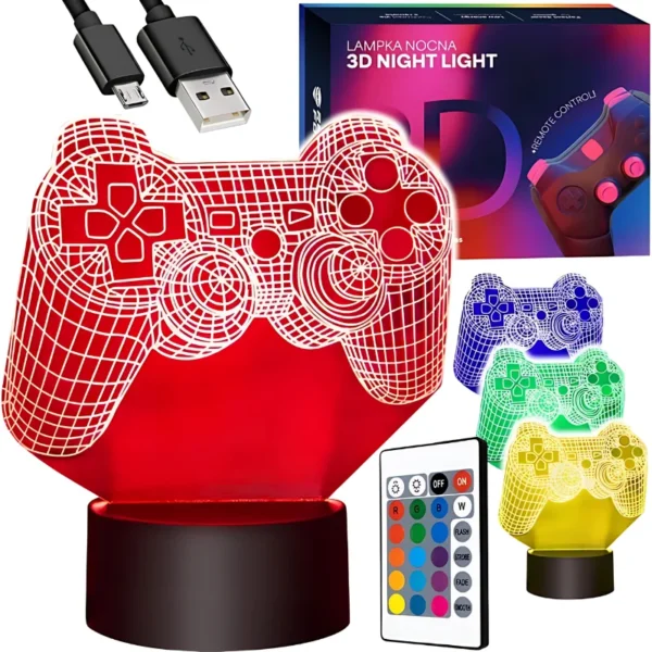 GAMEPAD - Lampka Nocna 3D